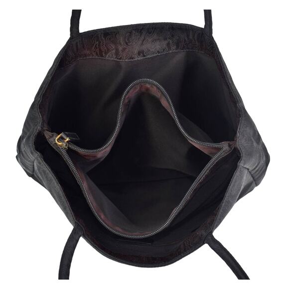 B0 Auth ETRO Black Jacquard Paisley Inside Zippered Pocket Shoulder Handbag Bag - Picture 6 of 9